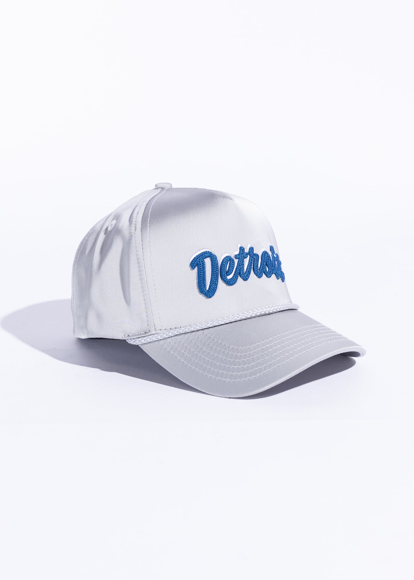 Detroit Souvenir Hat (Silver Satin)