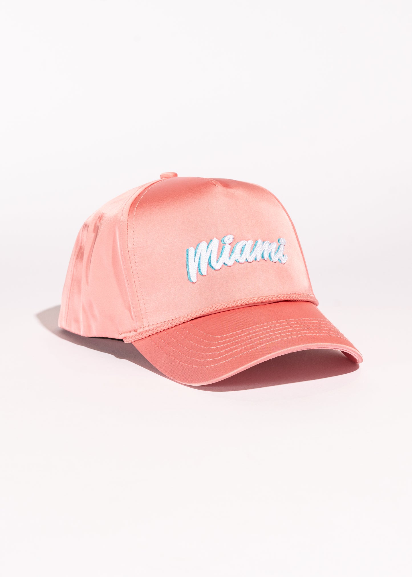 Miami Souvenir Hat (Pink Satin)