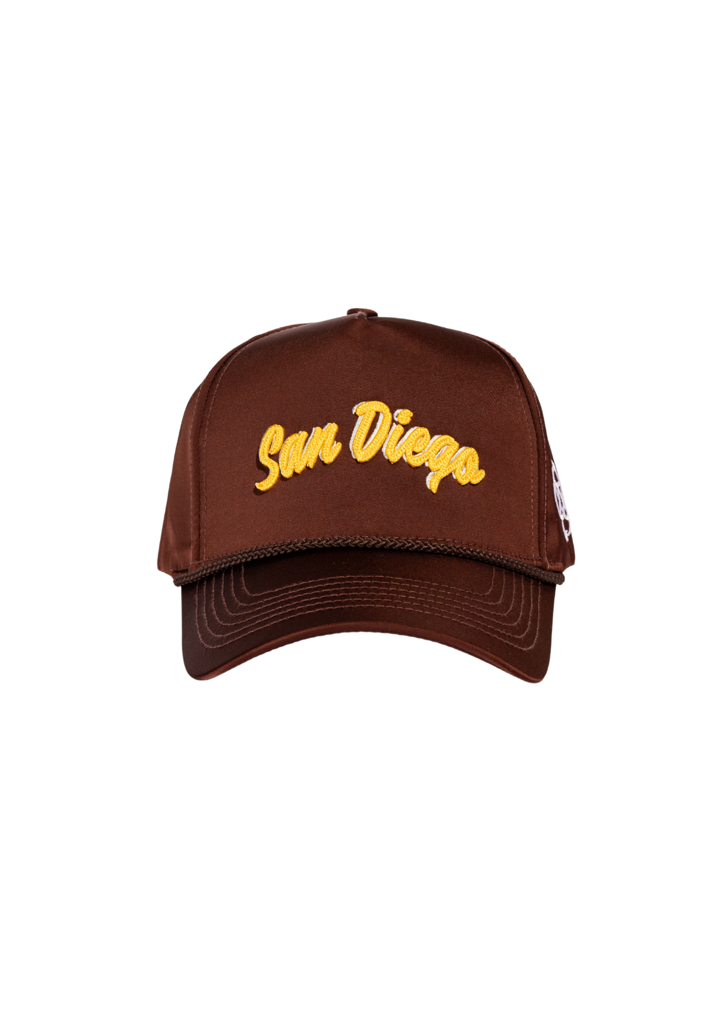 San Diego Souvenir Hat (Brown Satin)