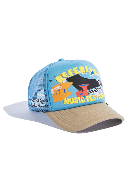 Festival Trucker (Sky Blue/Tan)