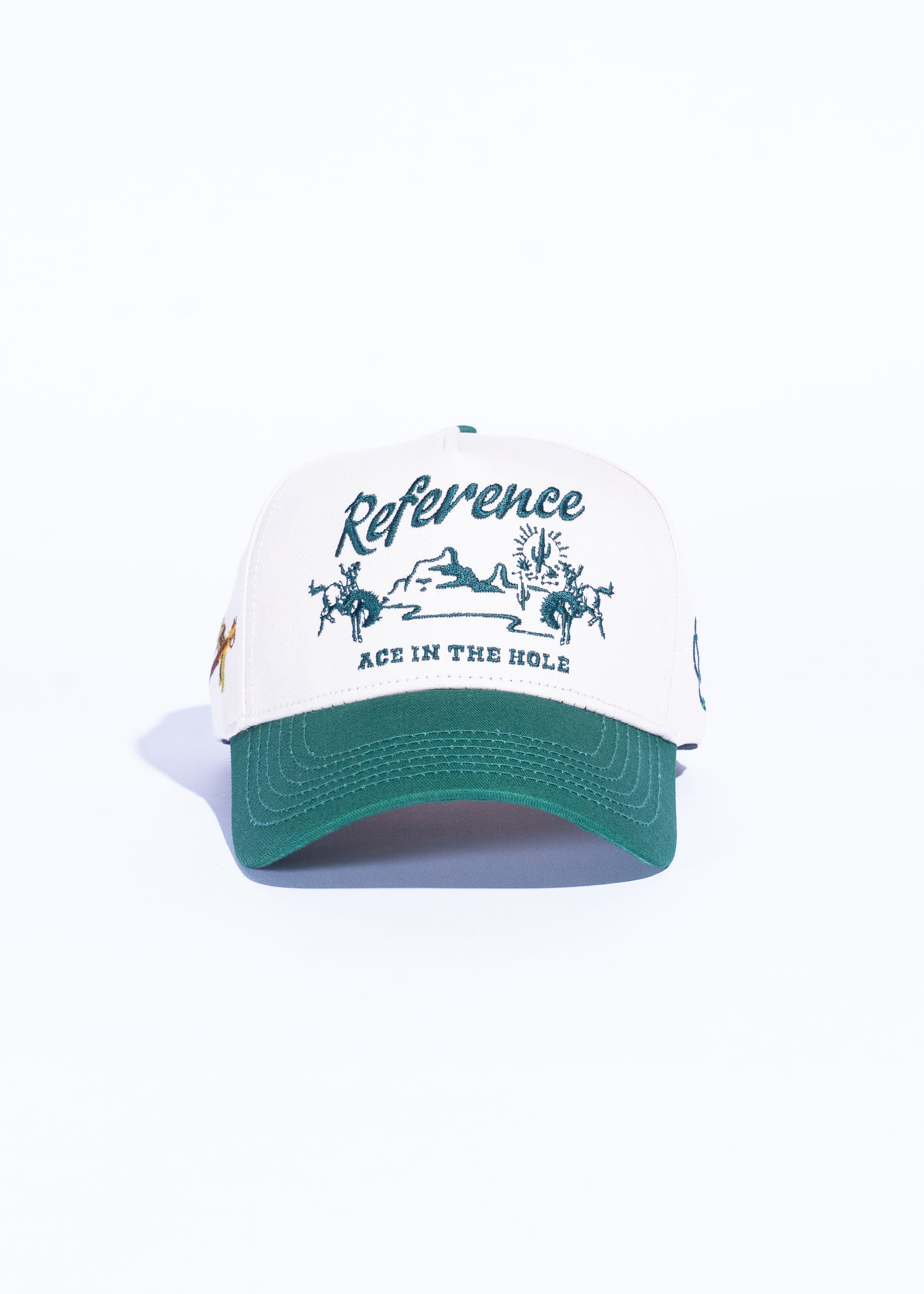 Western Hat (Cream/Green)