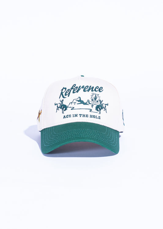 Western Hat (Cream/Green)