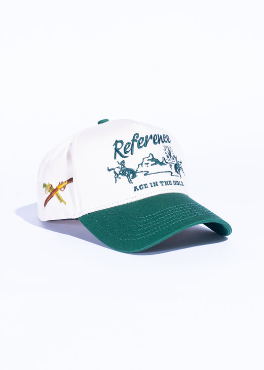 Western Hat (Cream/Green)