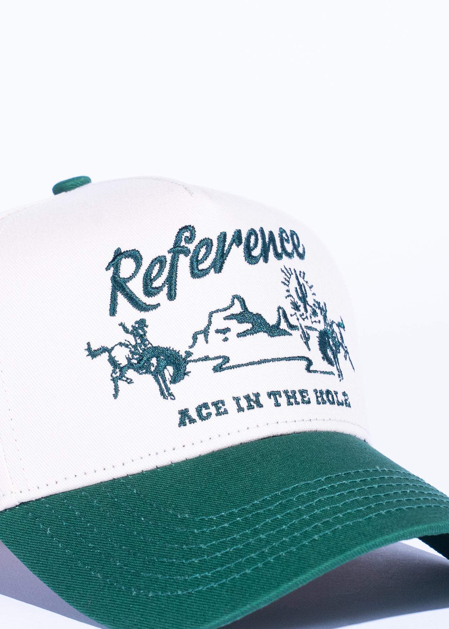 Western Hat (Cream/Green)