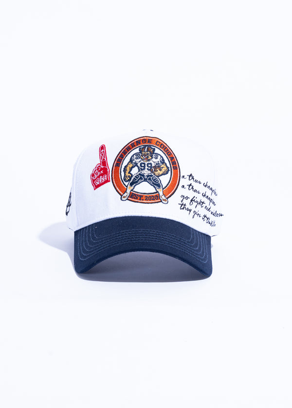 Cougar Script (White/Navy)