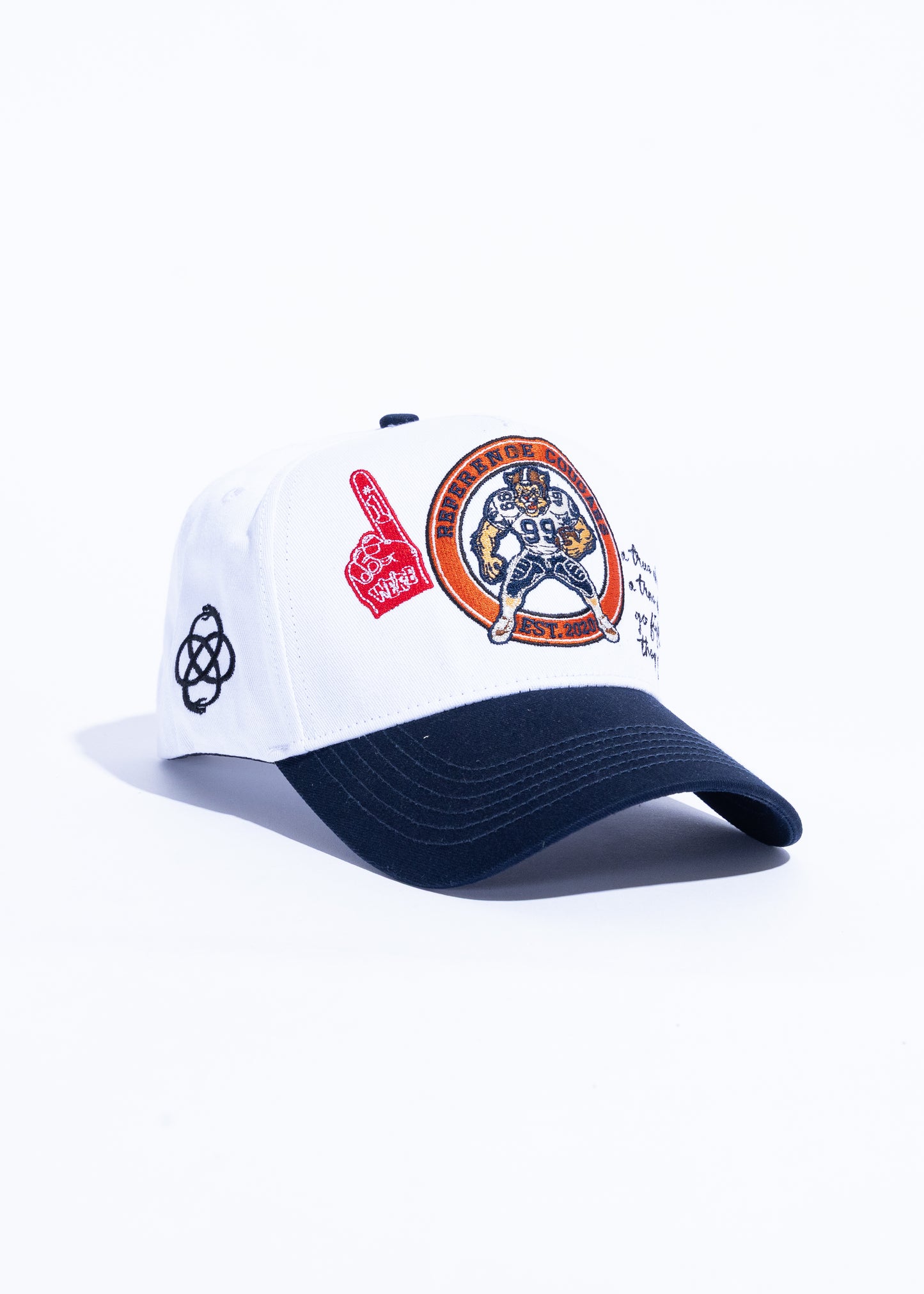 Cougar Script (White/Navy)