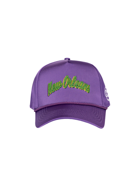 NOLA Souvenir Hat (Purple Satin)